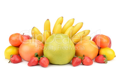 fruit set isolated on a white background