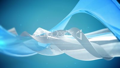 Blue 3d abstract wave line. Loop.