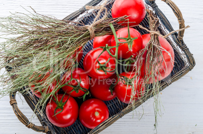 tomatoes in the basket