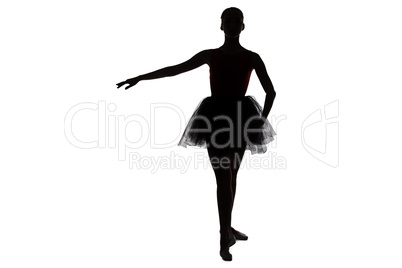 Image of young ballerina in position