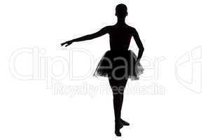 Image of young ballerina in position