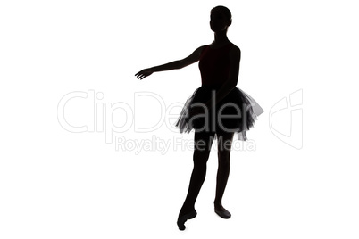 Photo - silhouette of young dancing ballerina