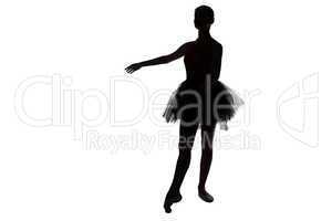 Photo - silhouette of young dancing ballerina