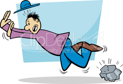 stumbling man cartoon illustration