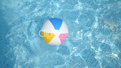 beach ball in the pool