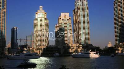 Modern buildings at Dubai Marina, United Arab Emirates