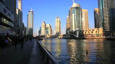 Modern buildings at Dubai Marina, United Arab Emirates