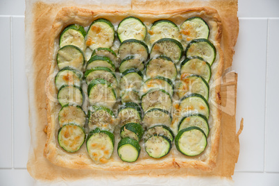 Zucchini Tarte aus Blätterteig