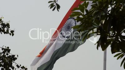 An Indian Flag fluttering