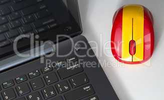 laptop keyboard and mouse