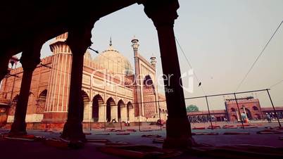 Pan shot of a mosque