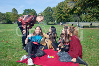 Group of young people in the park