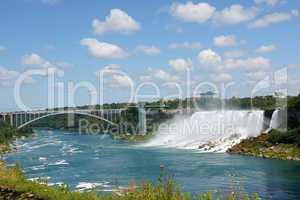 Niagara American Falls and Rainbow Bridge