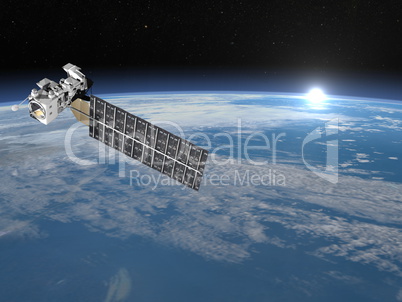 Aqua satellite - 3D render