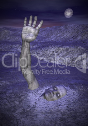 Zombie for Halloween - 3D render
