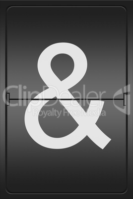 And sign on a mechanical leter indicator And sign on a mechanical leter indicator