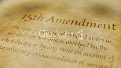 Historic Document 15th Amendment