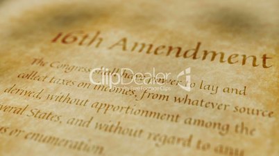 Historic Document 16th Amendment