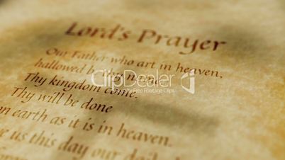 Religious Christian Text Lords Prayer