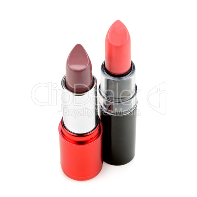 lipsticks isolated on white background