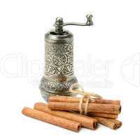 cinnamon and manual  grinder