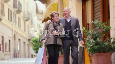 1of7 Happy people, leisure, lifestyle, senior, old man, woman shopping