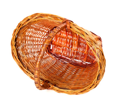 Empty wicker basket