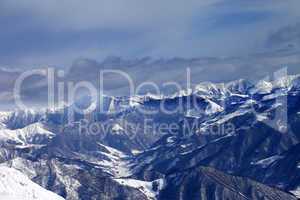 View from ski resort on valley