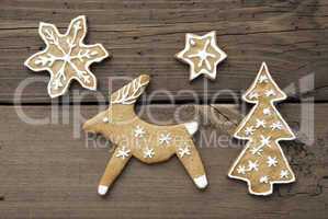 Christmas or Winter Background with Reindeer