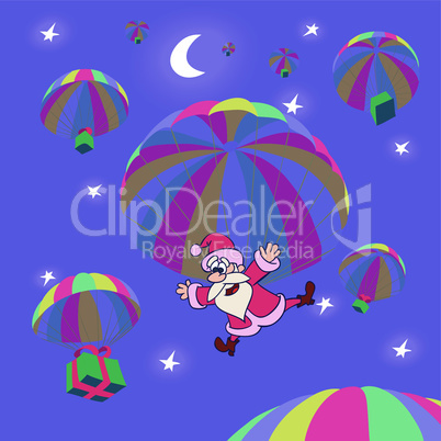 Christmas parachutes