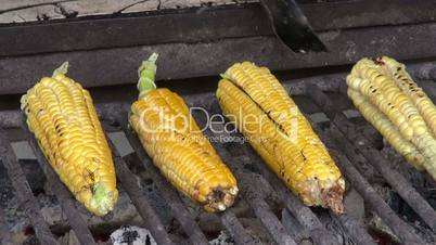 Grilled Corn, BBQ, Barbeque, Food, Cooking