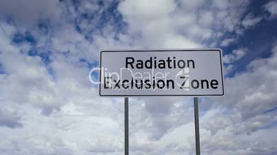 Sign Radiation Exclusion Zone Timelapse