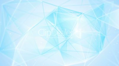 aberrated blue triangles abstract geometrical background loop