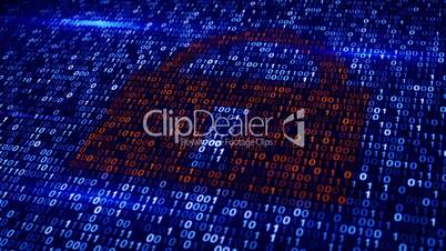 digital binary code lock loopable background