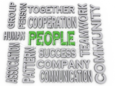 3d imagen People concept word cloud background