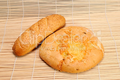 French baguette and Bread with cheese