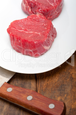 raw beef filet mignon