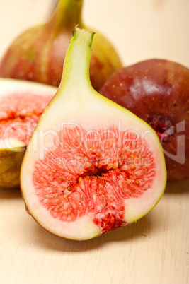 fresh figs on a rustic table