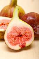 fresh figs on a rustic table