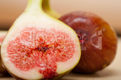 fresh figs on a rustic table