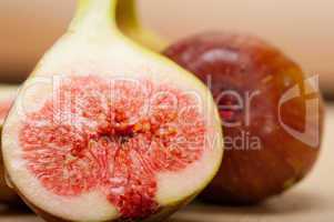 fresh figs on a rustic table