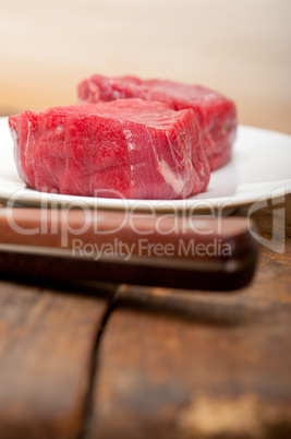 raw beef filet mignon