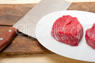 raw beef filet mignon