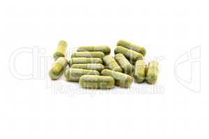 Green chlorophyll capsules