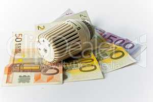 Thermostat, Heizkosten, Geldschein, Banknote