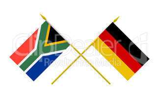 Flags, Germany and South Africa