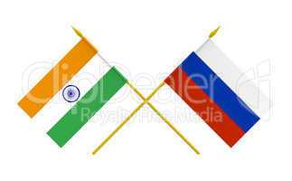 Flags, India and Russia