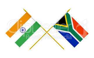 Flags, India and South Africa