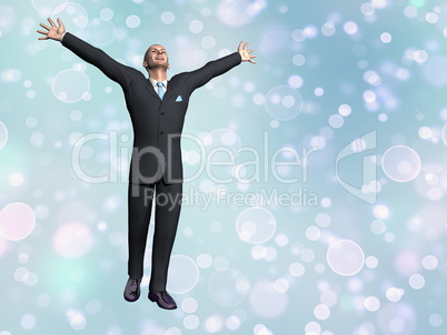 Successful businessman - 3D render