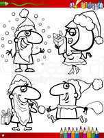 christmas themes coloring page